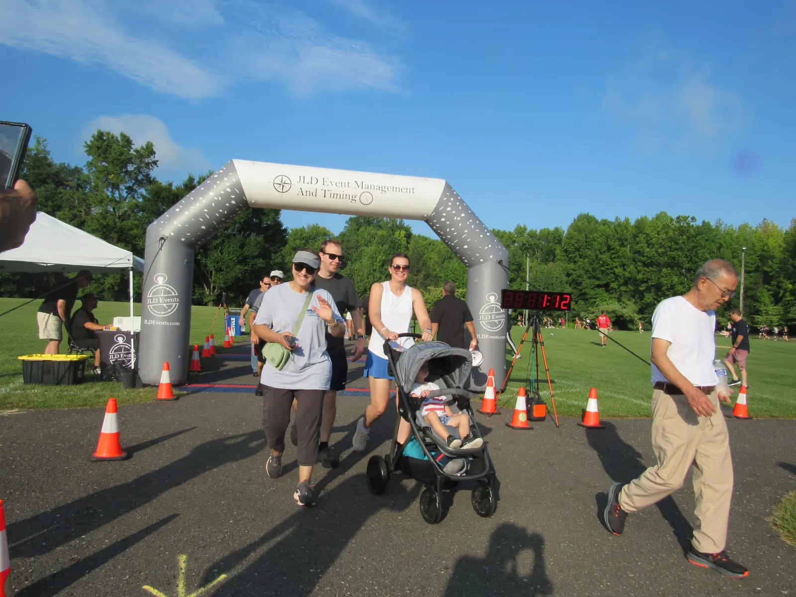 Every age on the course, strollers included