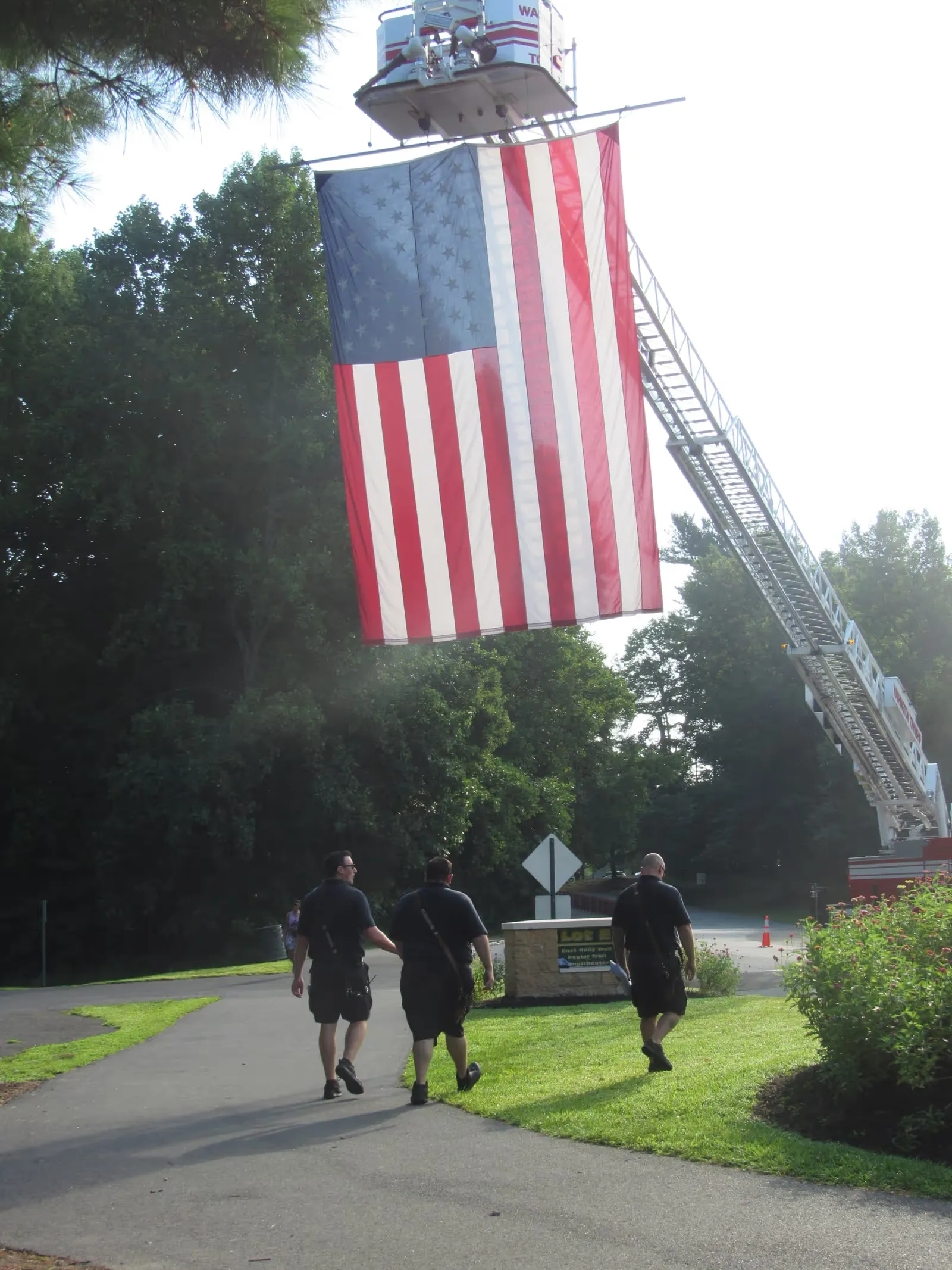 The flag flying over the course