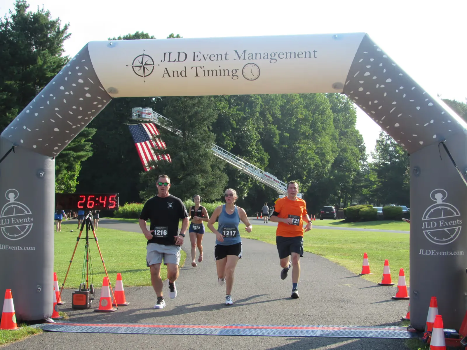 Crossing the finish line