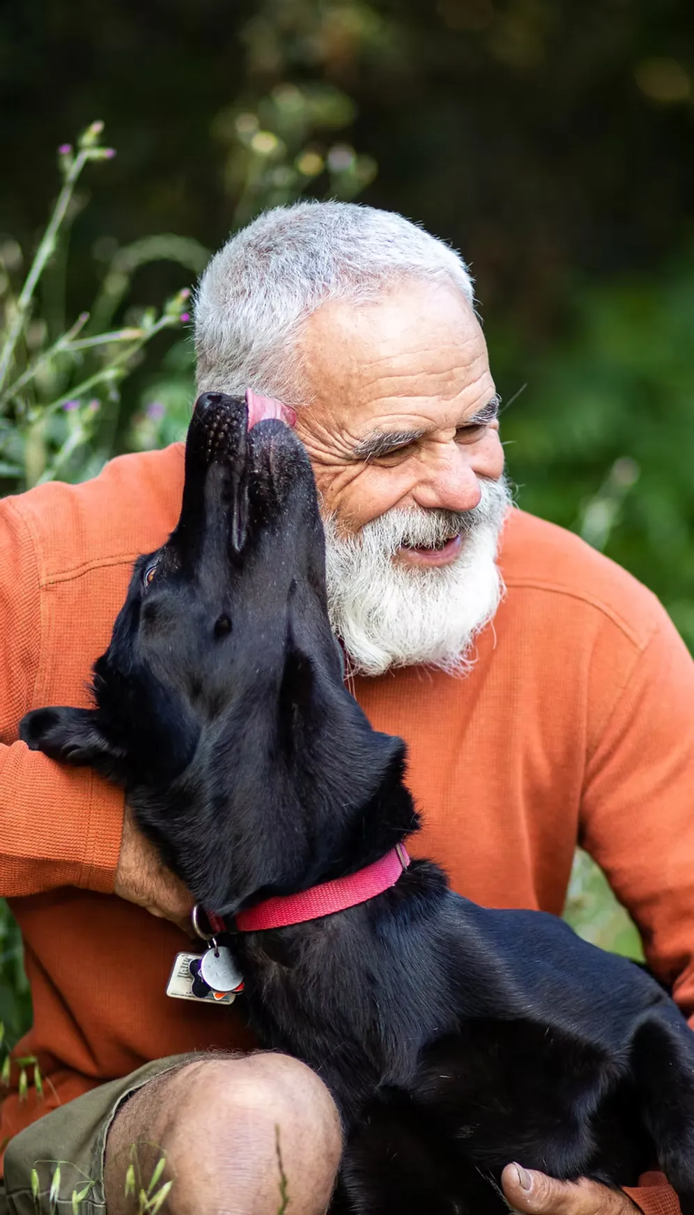 A veteran with his service dog